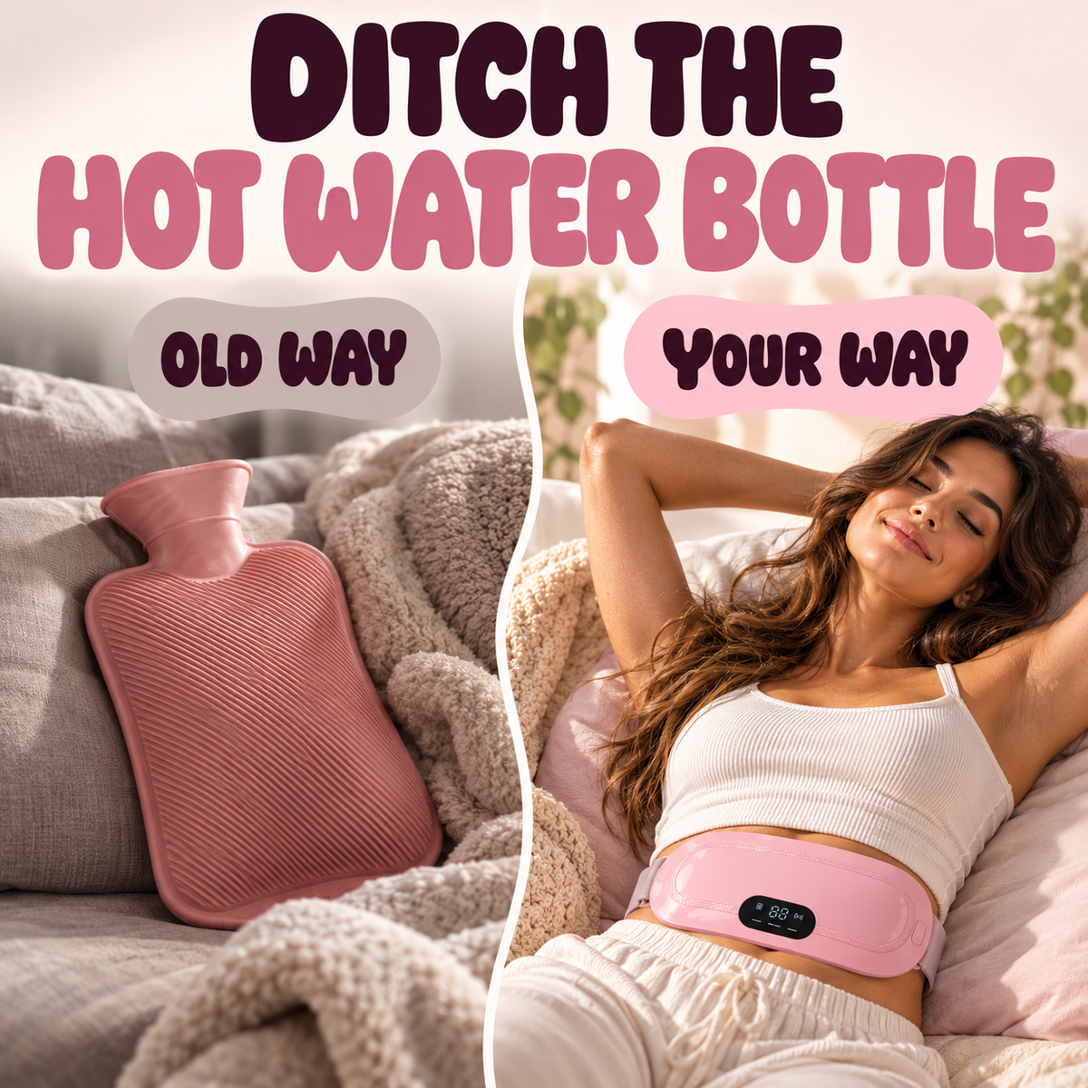 MYOVA™ Wearable Heating & Massage Belt | Period Comfort